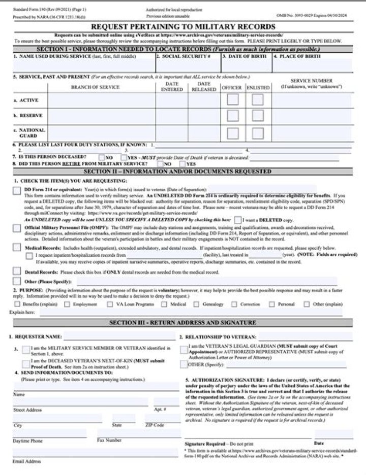 Are military records available to the public?