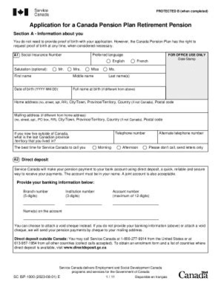 How do I apply for Canada pension from USA?