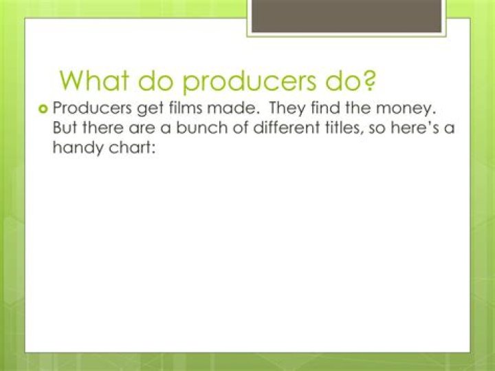 How do producers get money for films?