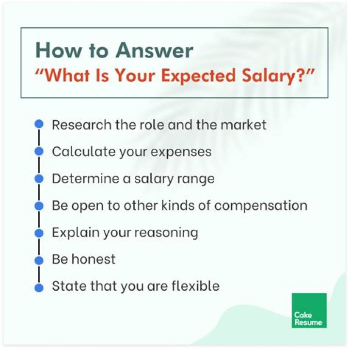 How do you answer what is your salary?