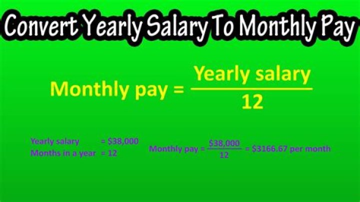 How do you calculate monthly income from yearly salary?