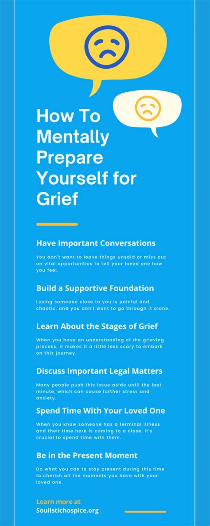 How do you prepare for early death?