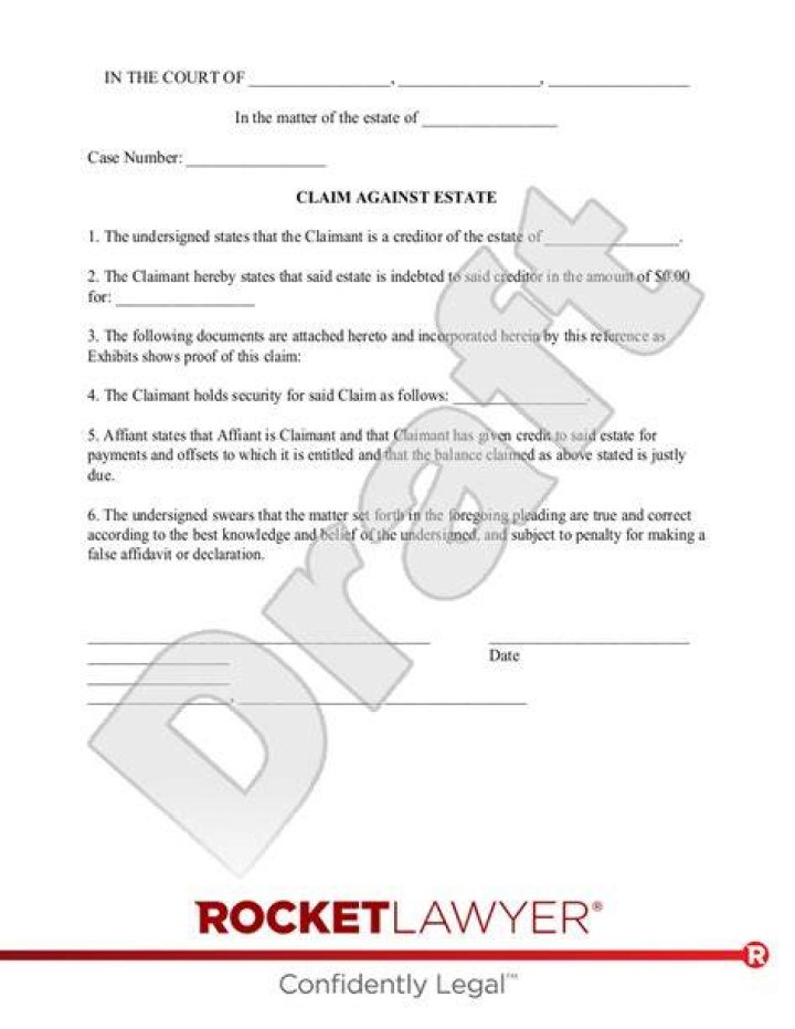 How does a creditor make a claim against an estate?