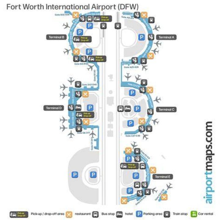 How many terminals does Dallas airport have?