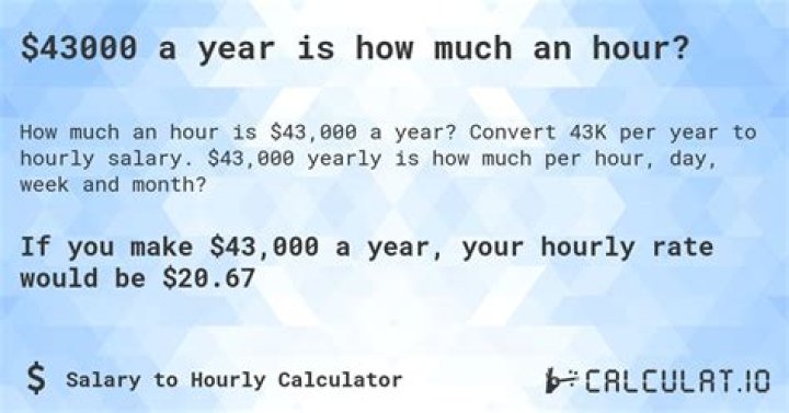 How much do you make a week if you make 43000 a year?