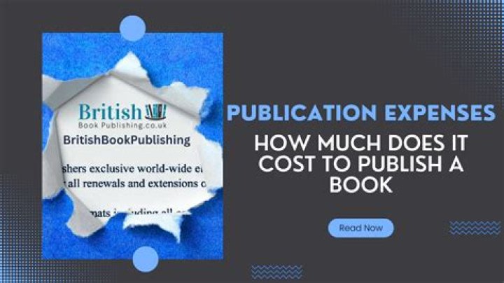 How much does a publisher charge to publish a book?