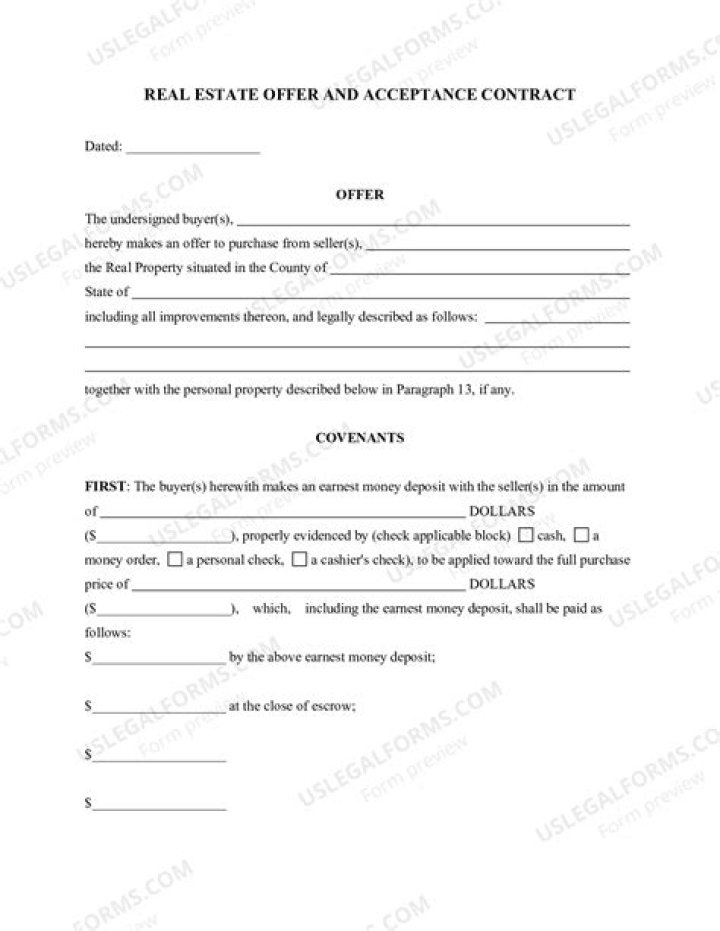 Is a verbal acceptance of a real estate offer binding?