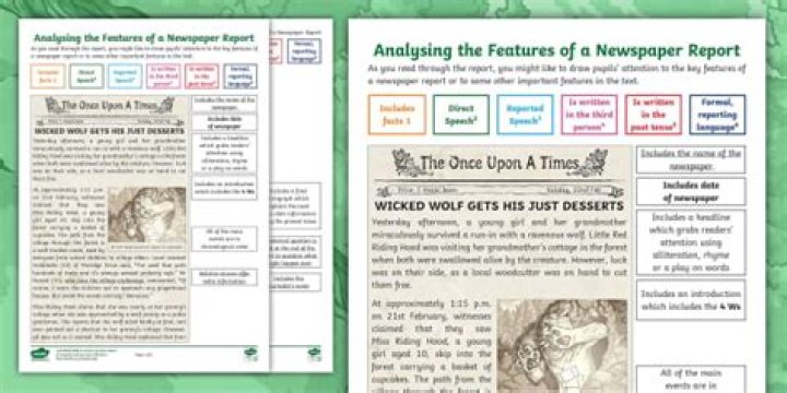 What are the features of newspaper article?