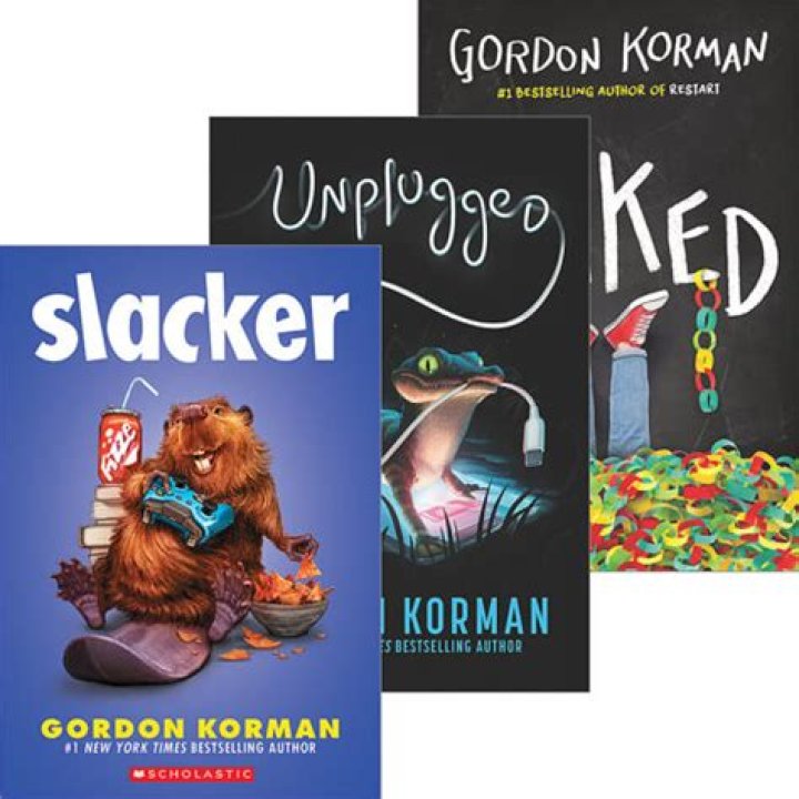 What company publishes Gordon Korman books?