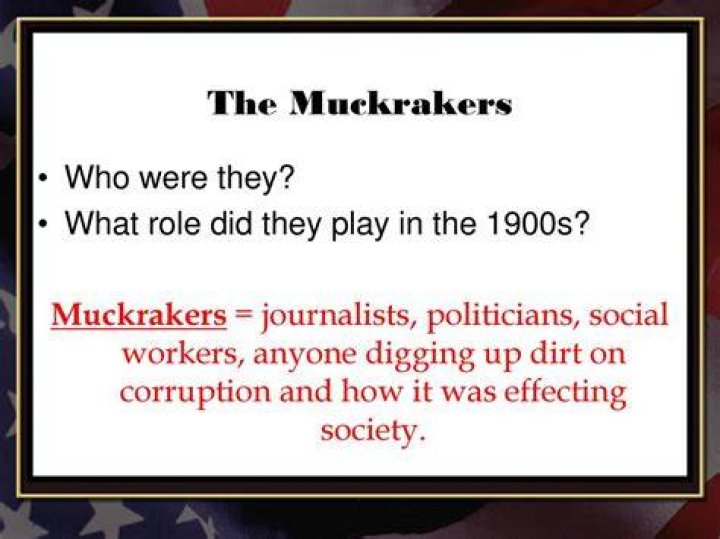 What did muckrakers do quizlet?