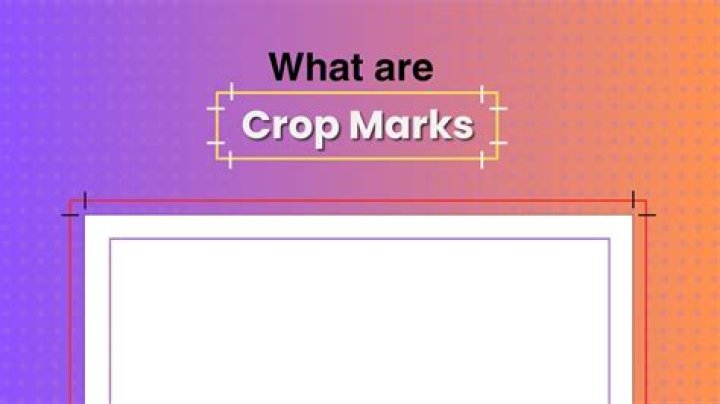 What do crop marks do?