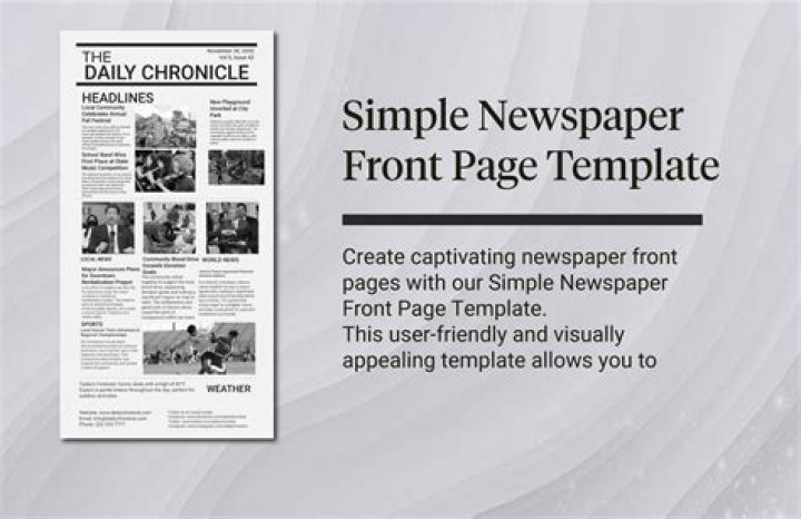 What do you call the front page of a newspaper?