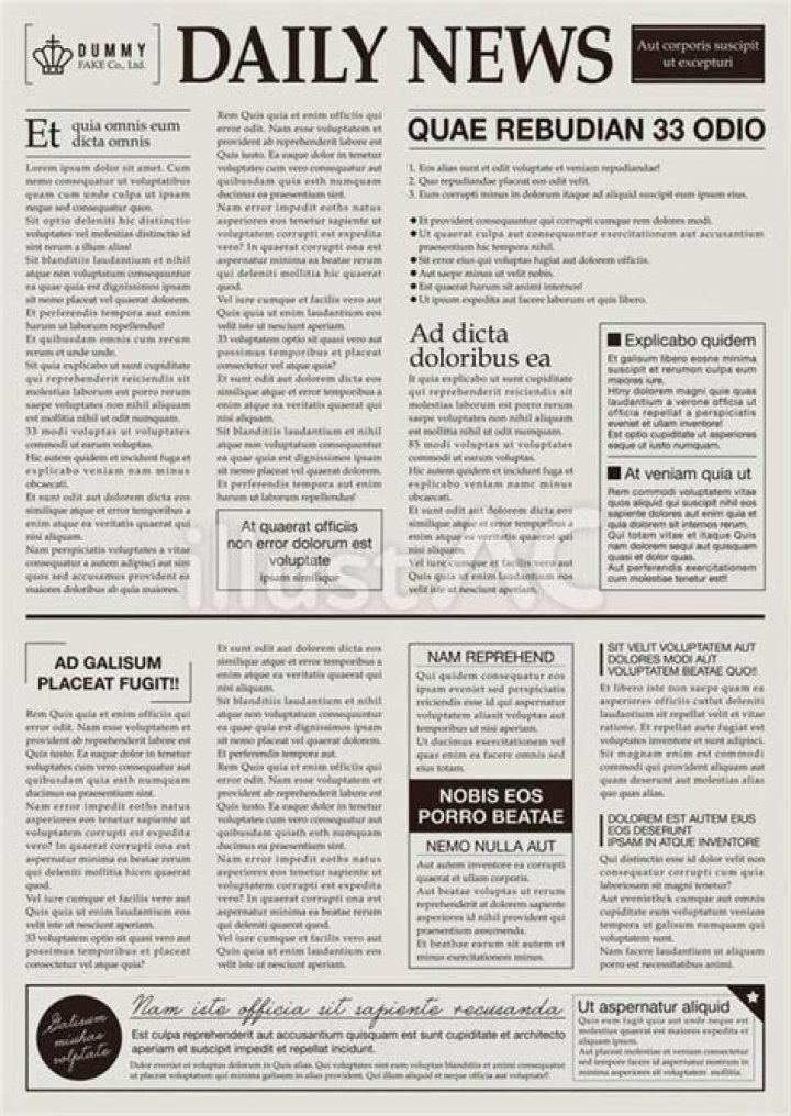 What is a dummy in newspaper production?