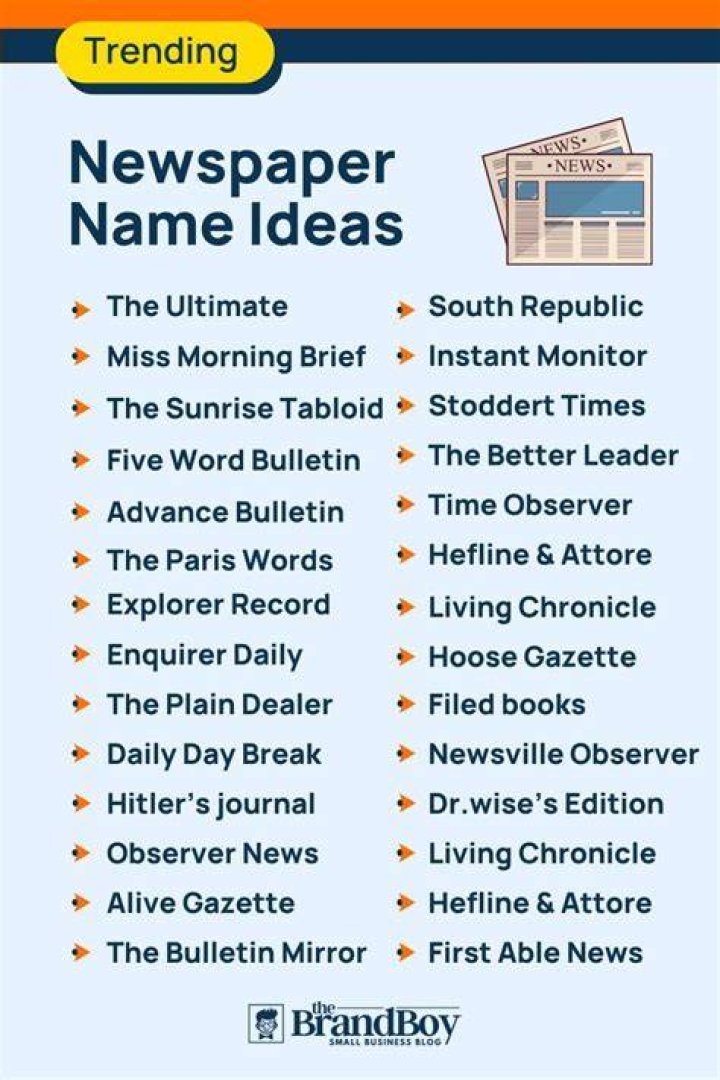 What is a good fake newspaper name?