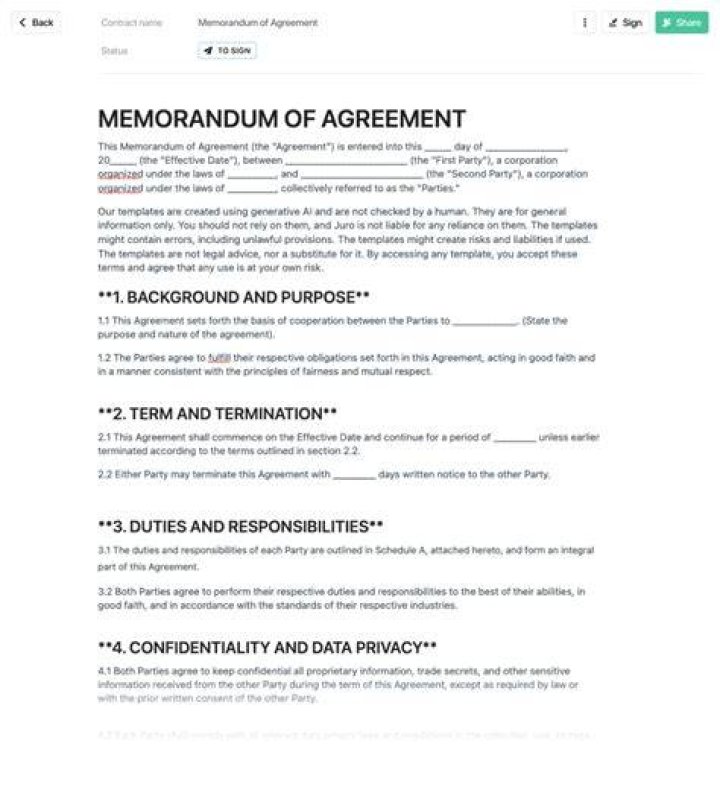 What is a memorandum of transfer?