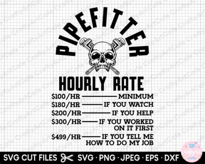 What is the hourly rate for a pipefitter?