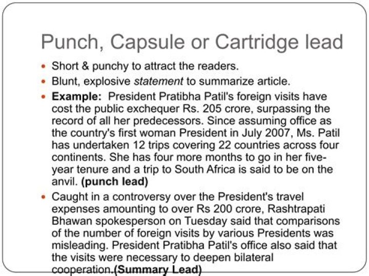 What is the punch lead?