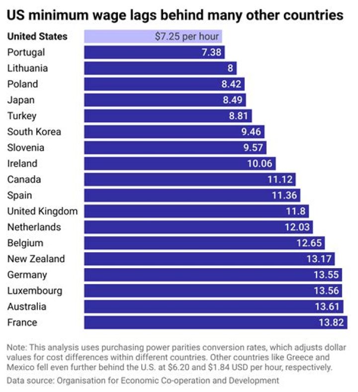 What was the average minimum wage in 2009?