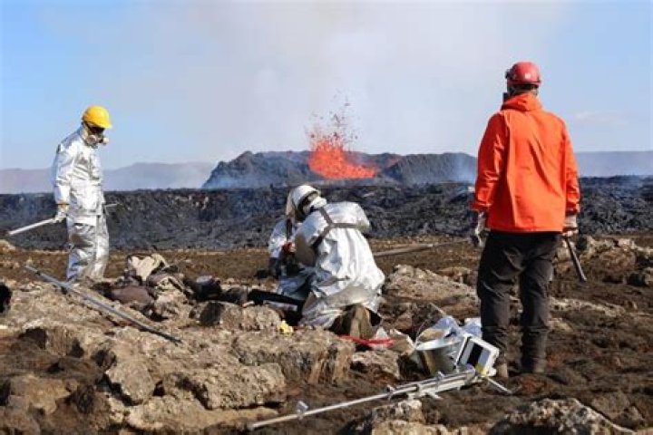 Why do volcanologists collect lava?